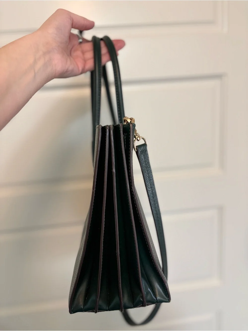 Michael Kors Forest Green Pebbled Leather Satchel